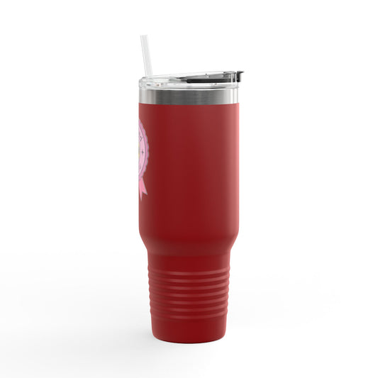Certified Delulu 40oz Insulated Tumbler features a sleek design that's as bold as your chaotic life!