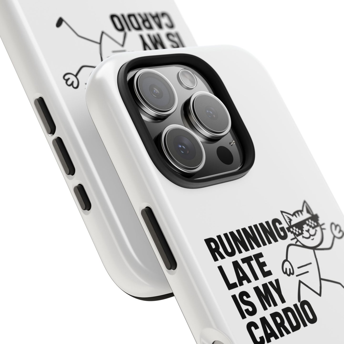 Always Late, Never Broken – SLDPK Phone Case held in hands, highlighting its trendy appeal as a funny phone case for the chronically tardy.
