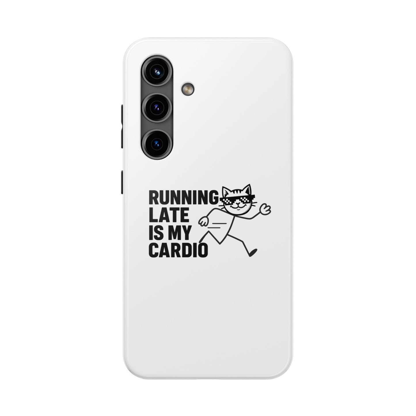 A close-up of the Always Late, Never Broken – SLDPK Phone Case demonstrating the shock-absorbing inner lining for extra protection, a must-have funny phone case.