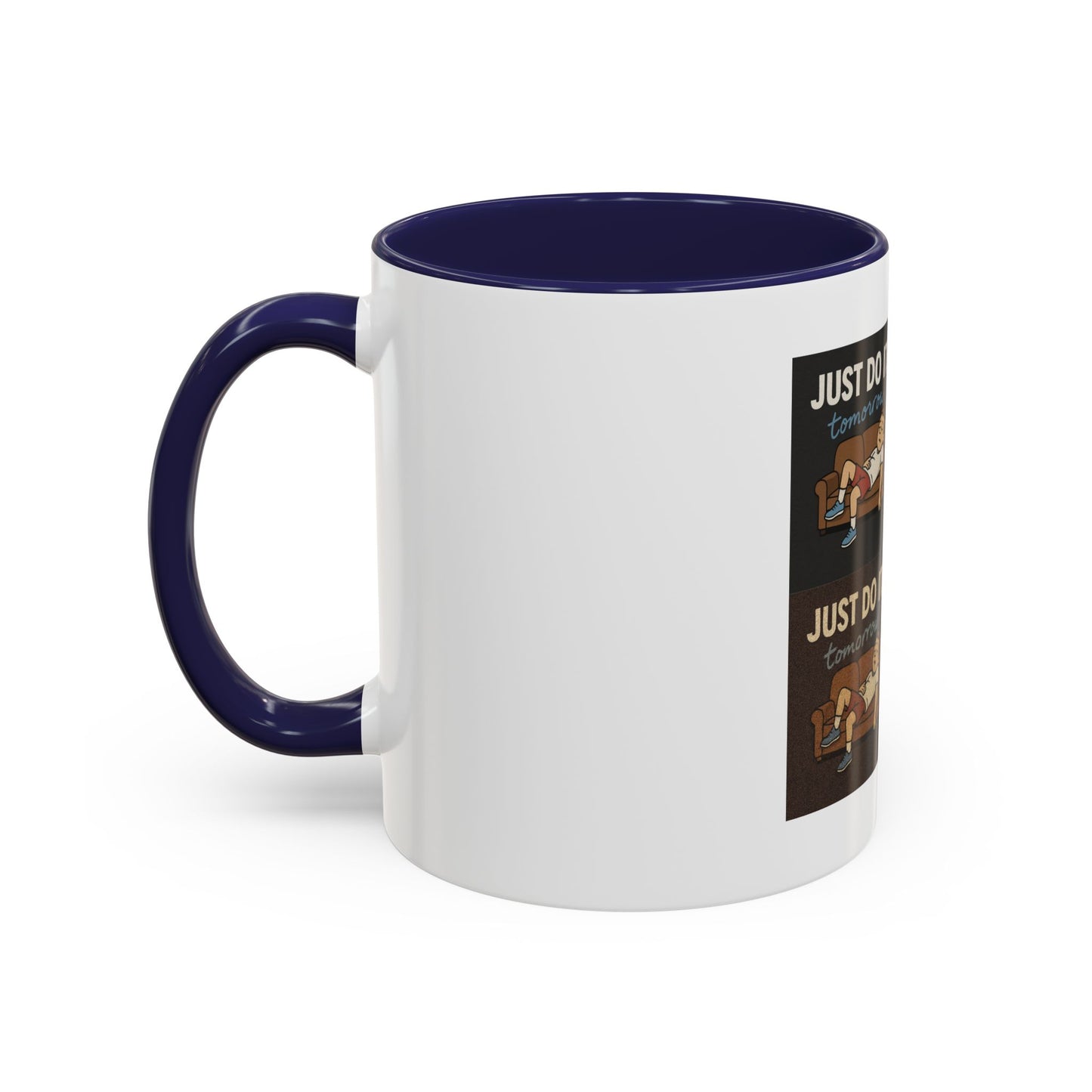 Comedic procrastination coffee mug displaying chaotic energy for sipping while avoiding responsibilities.