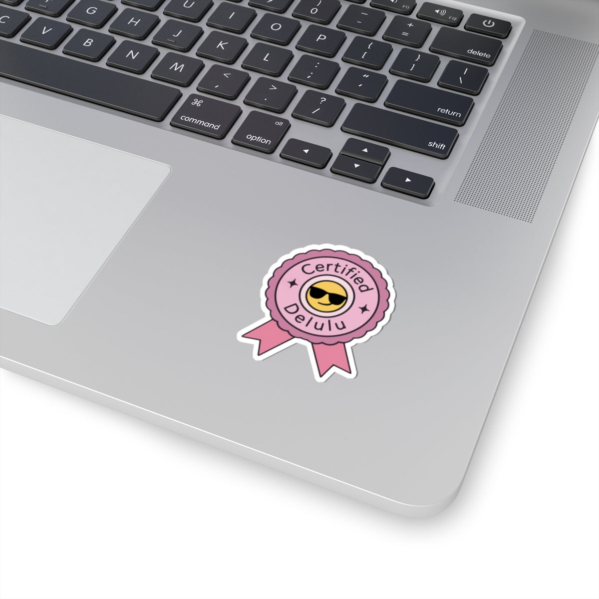 A fun display of various sizes of the Certified Delulu Vinyl Stickers, a playful choice for anyone who loves aesthetic vinyl stickers.