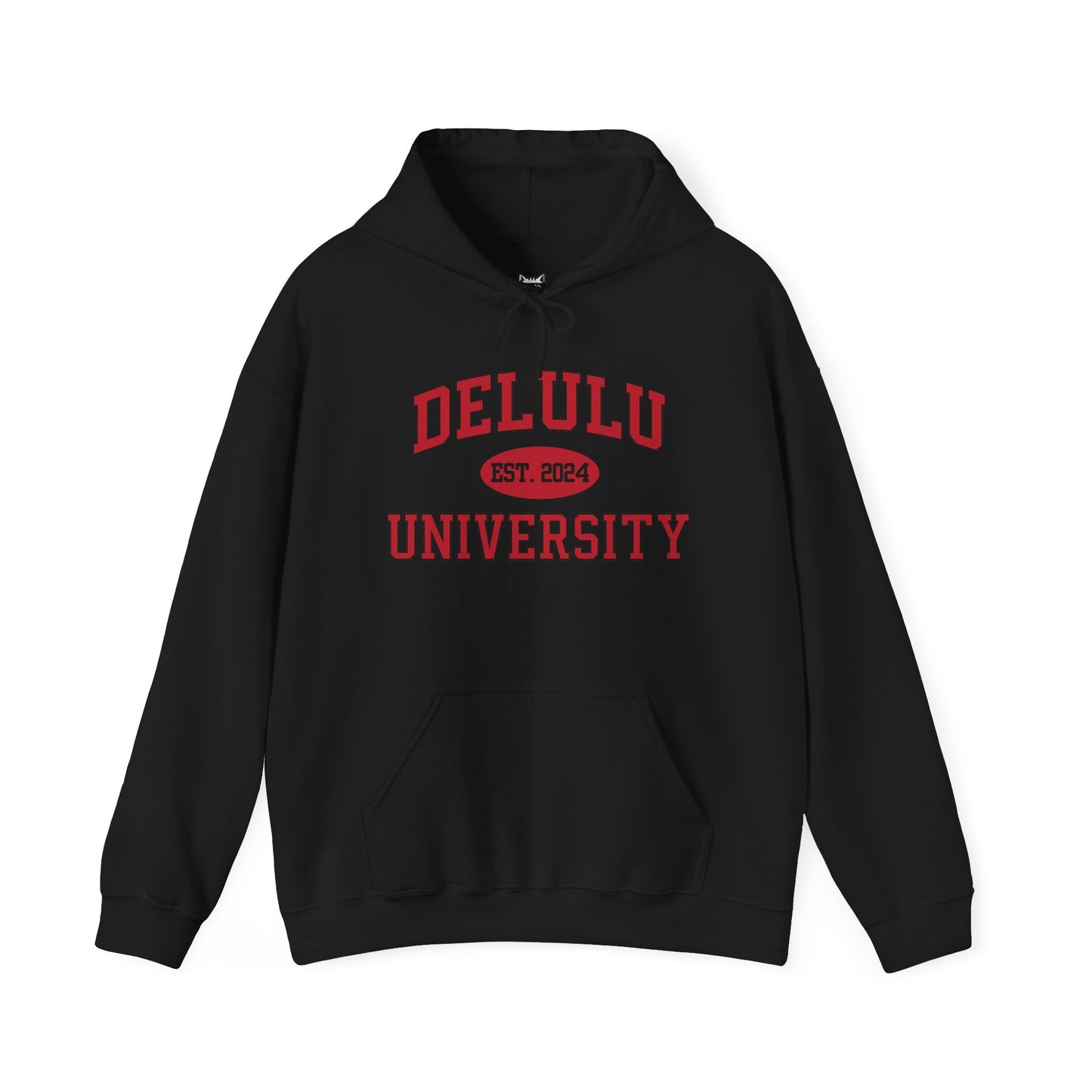 Delulu University Hoodie – Enroll in Chaos, Graduate in Vibes, this funny college hoodie is your go-to for dorm life and imaginary situations.