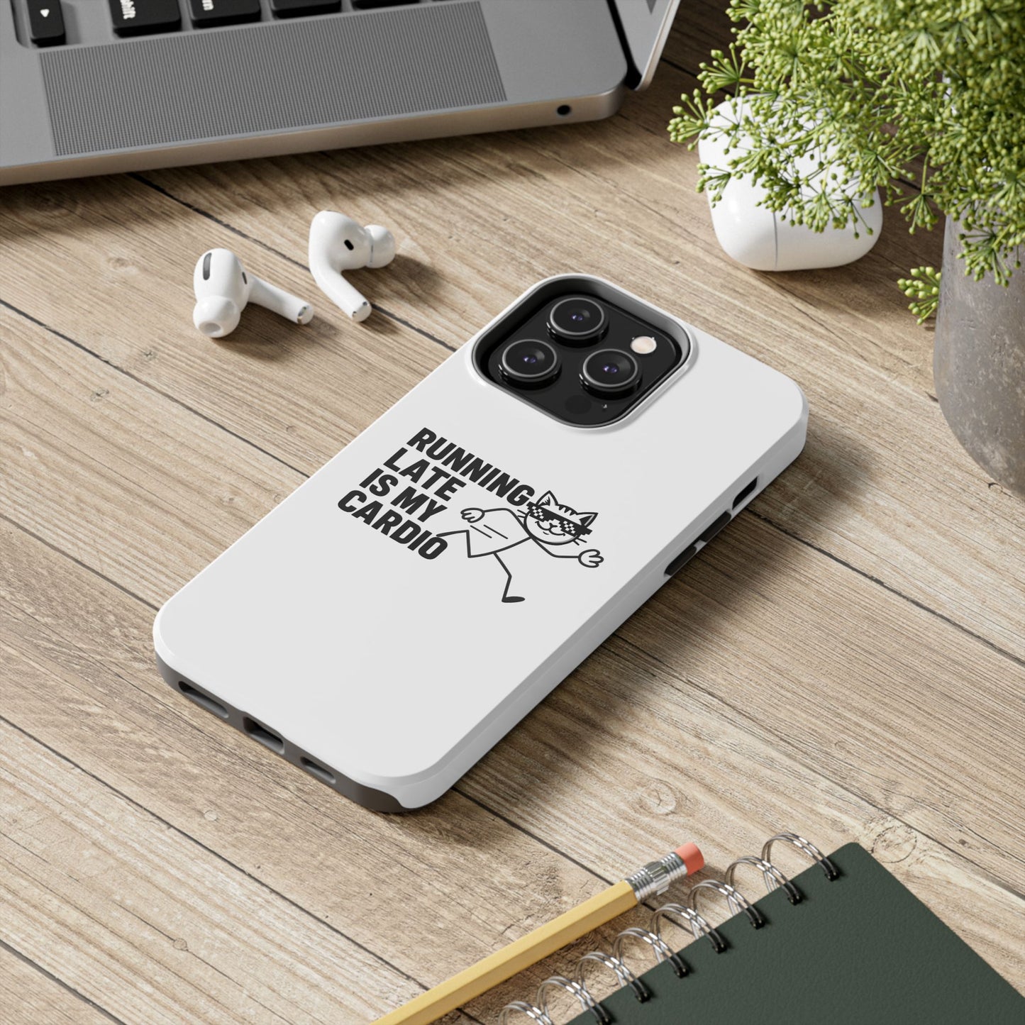 Always Late, Never Broken – SLDPK Phone Case showcasing its bold design, perfect for fans of funny phone cases.