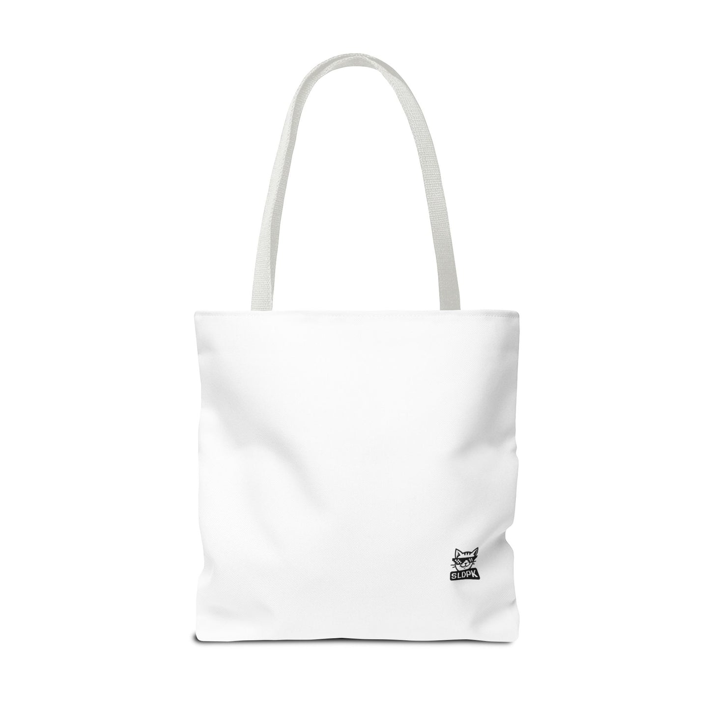 Playful moment with the 'Just Do It… Tomorrow' tote bag in a humorous setting.