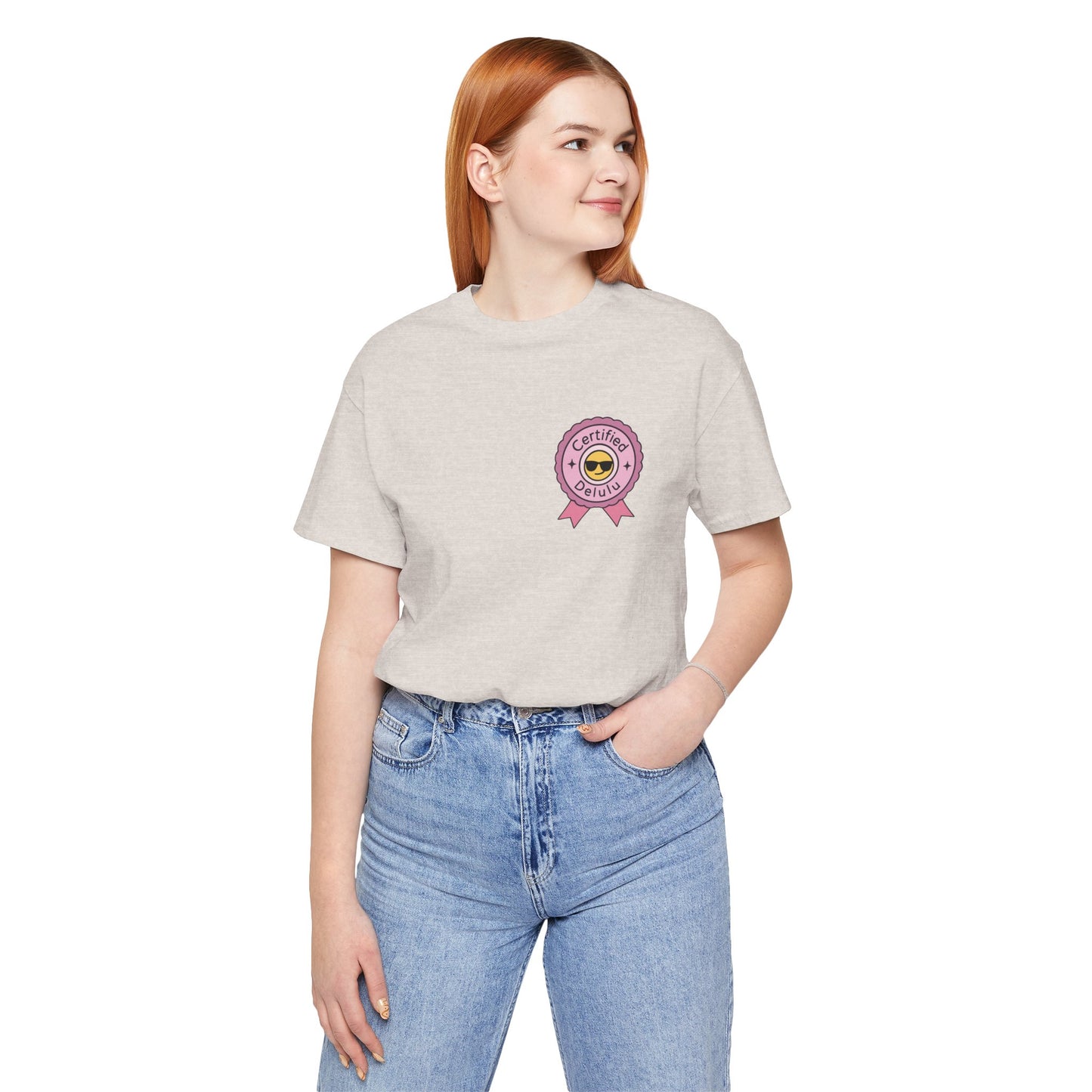 Certified Delulu Badge Tee designed for maximum comfort; the ideal delulu badge shirt for cozy days and whimsical thoughts.