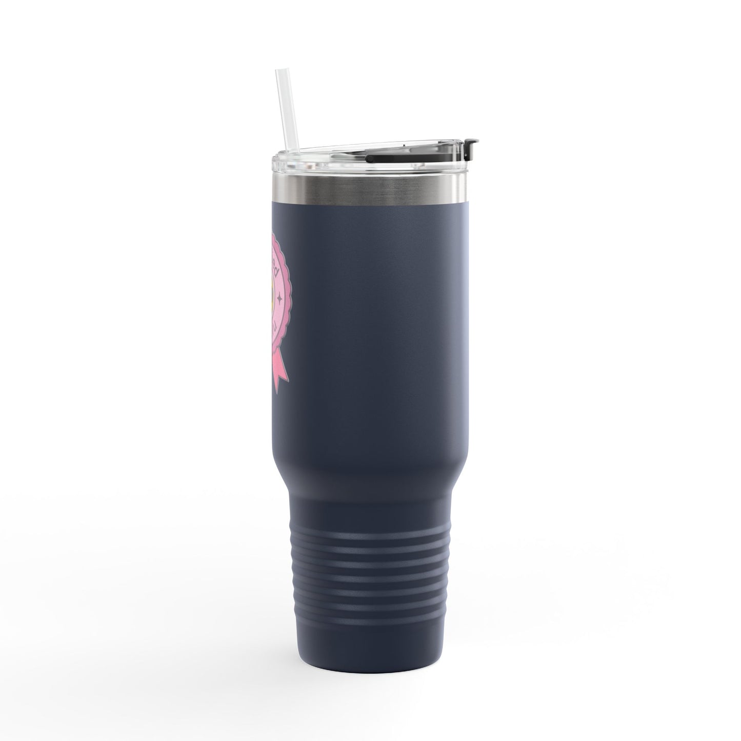 The Certified Delulu 40oz Tumbler comes with a convenient lid and straw for sipping while avoiding eye contact!