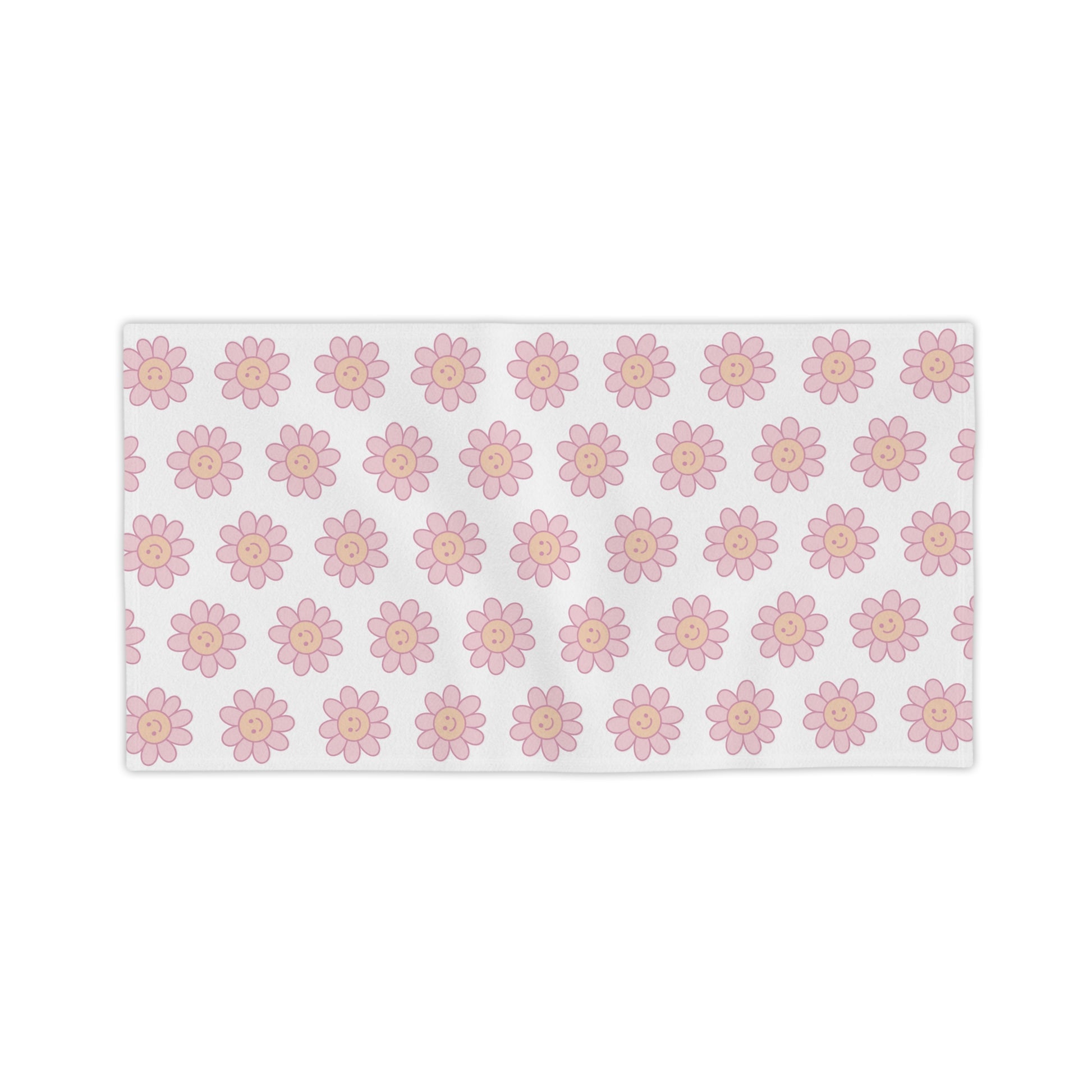 Colorful Delulu Floral Beach Towel draped over beach chair, showcasing its playful design that turns heads while you pretend to star in your own coming-of-age movie.